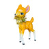 Retro Standing Sparkle Deer- Yellow Side