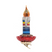 Retro Stripe Glass Clip-On Candle Ornament-Blue