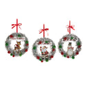 Retro Tinsel Postcard Wreath Ornament- 3 Options