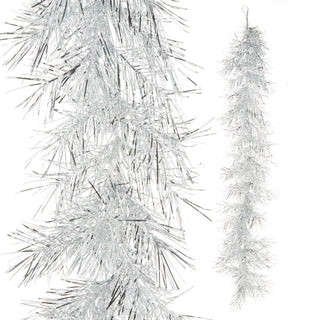Retro Silver Tinsel Garland