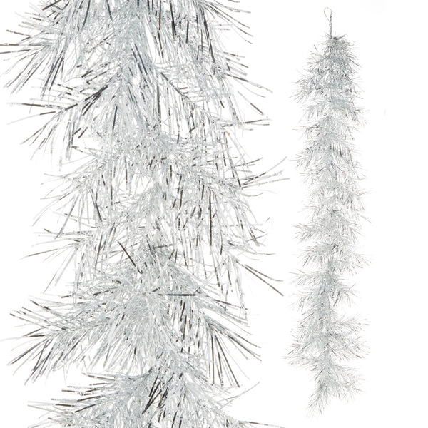 Retro Silver Tinsel Garland