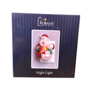 Santa & Snowman Toasting Marshmallows Night-Light Box