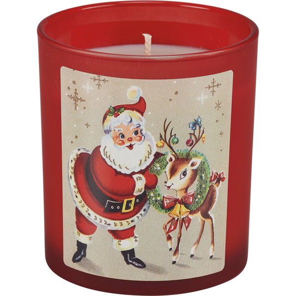 Santa's Reindeer Jar Candle- 4 Options- Santa & Wreath Reindeer