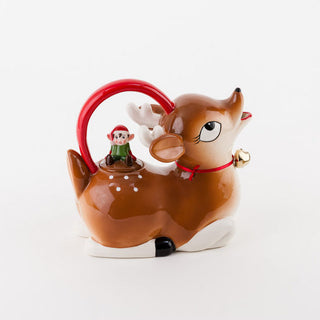 Tinsel Town Ceramic Deer Teapot