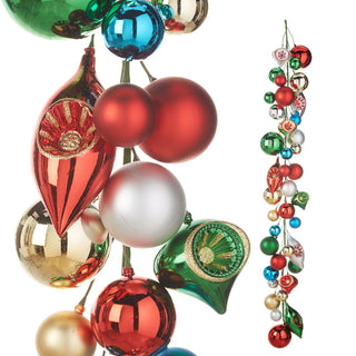 Vintage-Inspired Ornament Ball 4' Garland
