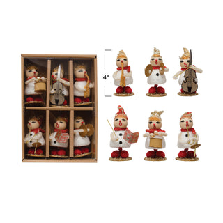 Vintage-Inspired Wood Bead Marching Band Set of 6 