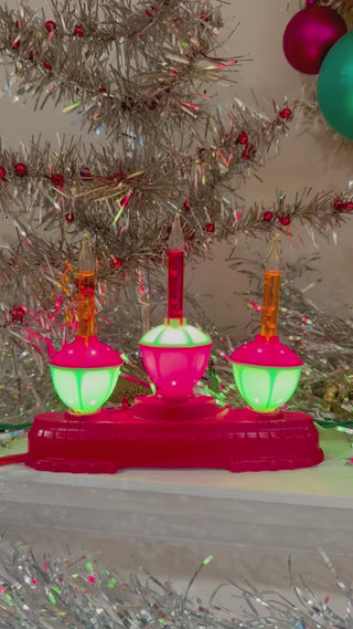 Retro Light-Up Bubble Light Candelabra