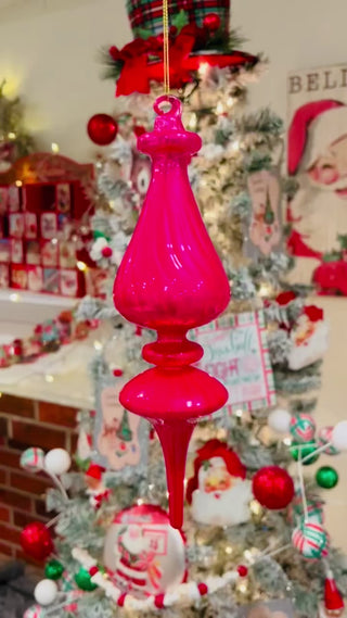 Bright Blown Glass Finial Ornament Set Video
