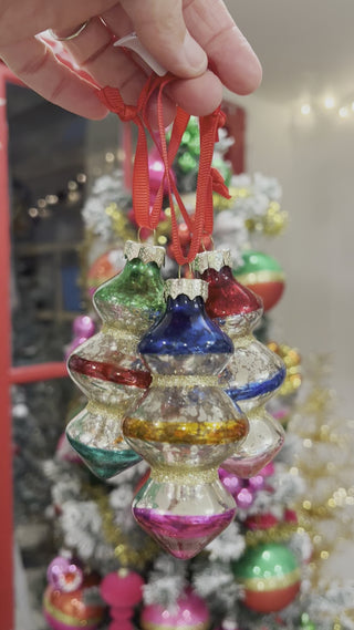 Retro Glass Top Ornament Set of 3 Video