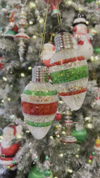 Retro Glass Christmas Bulb Ornament Set Video