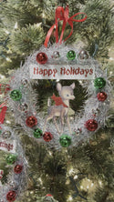 Retro Tinsel Postcard 8" Wreath- 3 Options Video