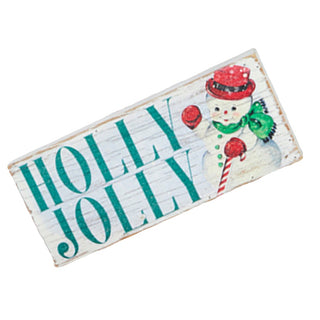 Vintage-Inspired Wooden Wall Art- Snowman Option