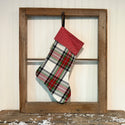 Cream plaid stocking
