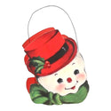 Retro Christmas Tin Bucket- Snowman Option