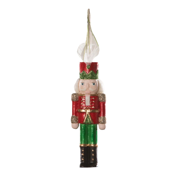 Traditional Nutcracker Ornament: Red/Green Option Red