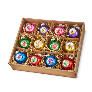 Vintage-Inspired Reflector 2" Glass Ornament Set