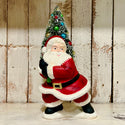 Santa with Bottlebrush Tree
