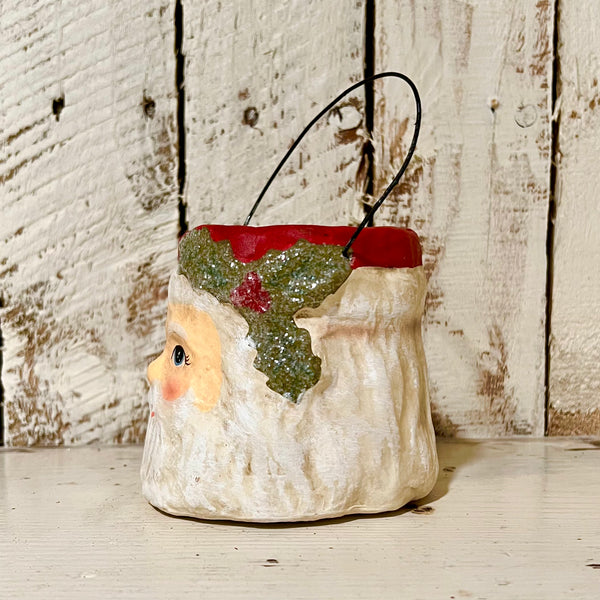 Retro Holly Jolly Santa Bucket