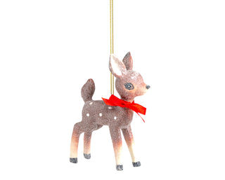 Vintage-Inspired Standing Reindeer Ornament