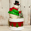 Snowman Decorating Bottlebrush Tree Box