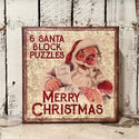 6 vintage inspired Santa puzzles