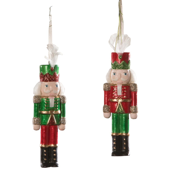 Traditional Nutcracker Ornament: Red/Green Option