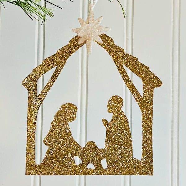 nativity silhouette ornament