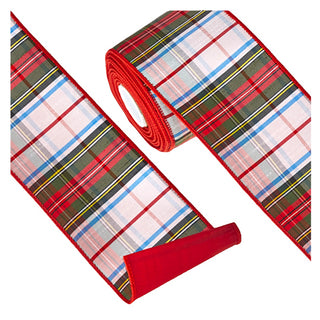 Red/Green Plaid Wired Ribbon