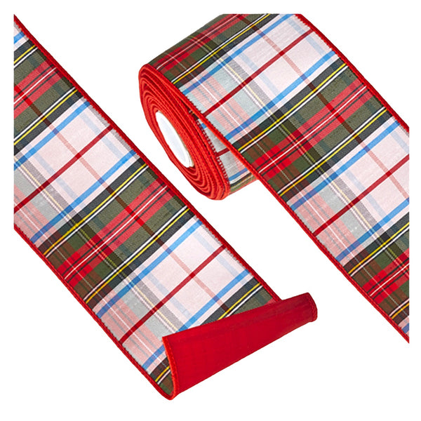 Red/Green Plaid Wired Ribbon