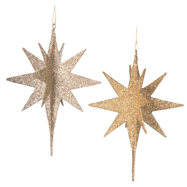 Gold & Silver Moravian Star Ornament Set