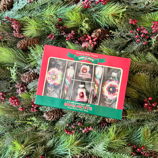 Shiny Brite Christmas Confetti Mixed Shapes 4" Ornament Set