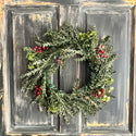 18" boxwood and hemlock wreath