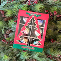 Shiny Brite Christmas Confetti Flocked Ornament Set