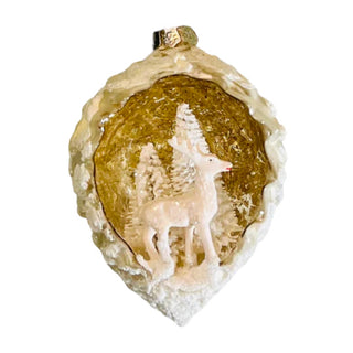 Winter Wonderland Deer Pinecone Indent Ornament