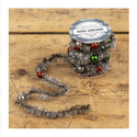 Beaded Silver Wired Tinsel Garland 6' Spool