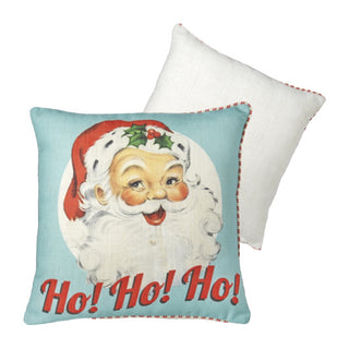 Retro Santa Face Throw Pillow
