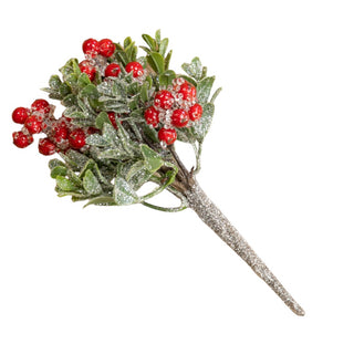 Icy Berries & Greenery 8" Sprig