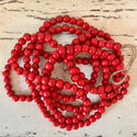 Red Wooden Bead 9' Garland
