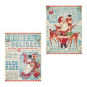 Vintage-Inspired Christmas 18" Poster Set of 2