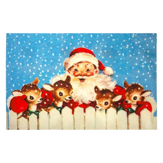 Santa & Reindeer Indoor/Outdoor Decorative Rug
