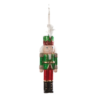 Traditional Nutcracker Ornament: Red/Green Option green
