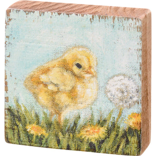 Easter Chick Block Sign