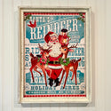 Santa's Reindeer Textured Paper Framed Wall Art