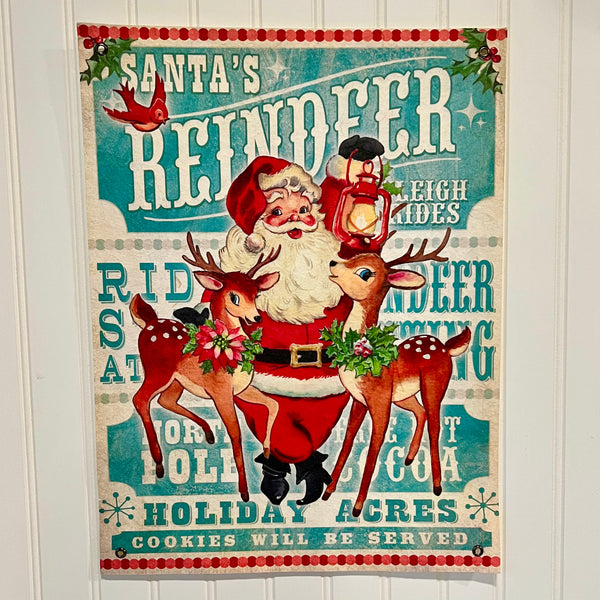 Vintage Christmas 18" Poster set of 2