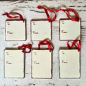 Retro Christmas Deer Ornament/Gift Tag Set