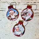 Retro Santa Ornaments Set