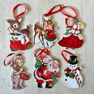 Retro Dummy Board Ornament Set of 6