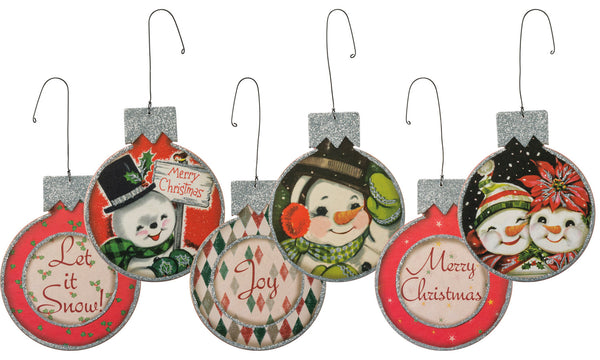 Jolly Snowman Ornament Set