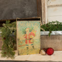Merry & Bright Santa Metal Book Box on Shelf
