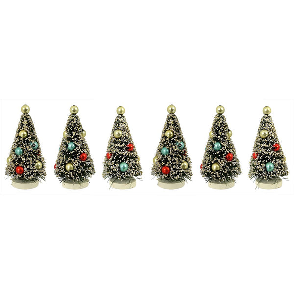 Mini Bottlebrush Tree Set of Six
